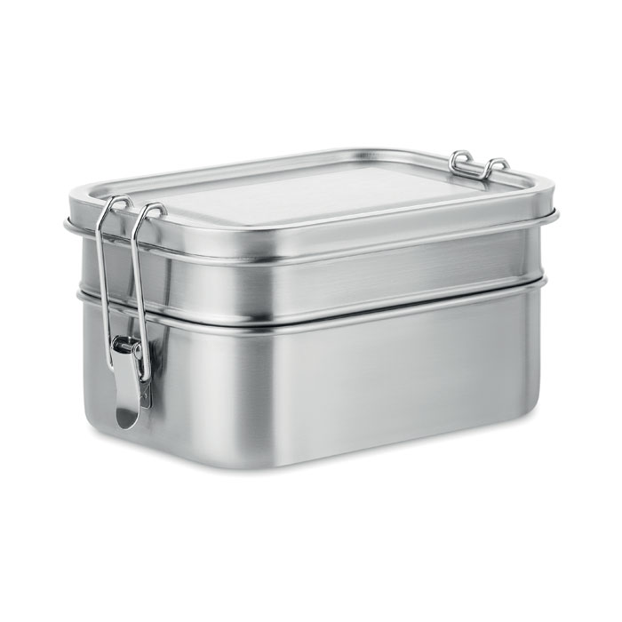 Lunch box en inox Double Chan 1,2 L_Argent mat