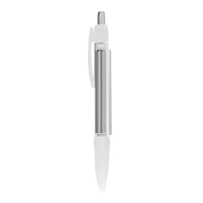 Stylo bille avec bannière déroulante personnalisable Unroll_Blanc