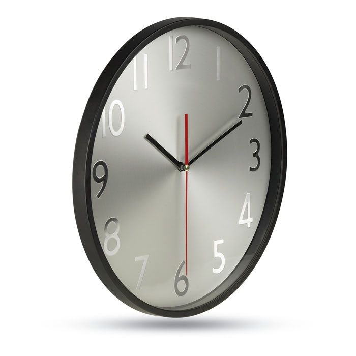 Horloge murale fond argent_02