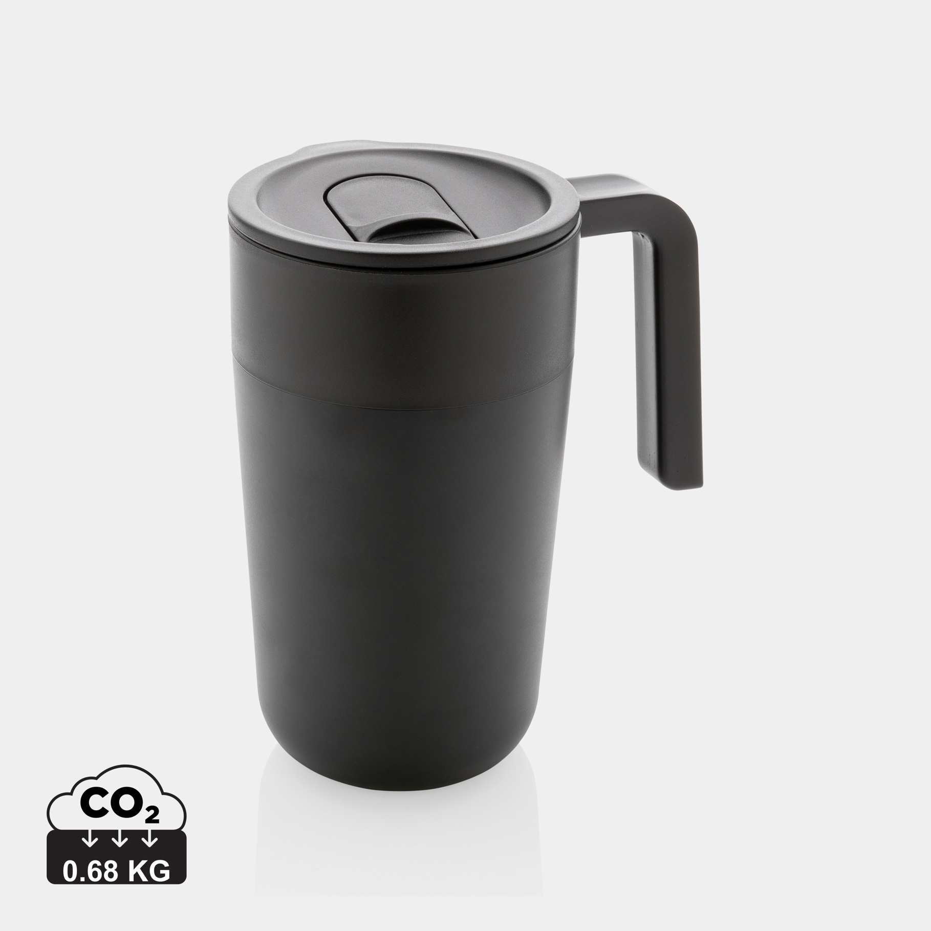 Mug de voyage en inox et plastique recyclés certifiés Terry 480 mL_1