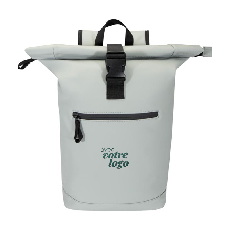 Sac à dos publicitaire rolltop ordinateur 15" en PU recyclé Resi Plus 18 L_02