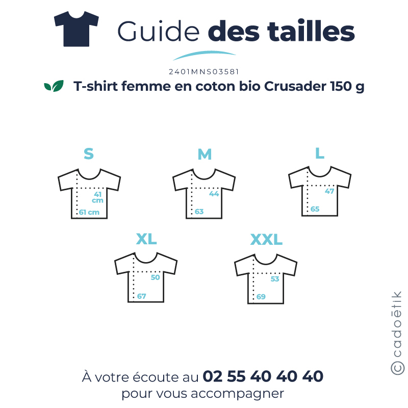 T-shirt femme en coton bio Crusader 150 g_6