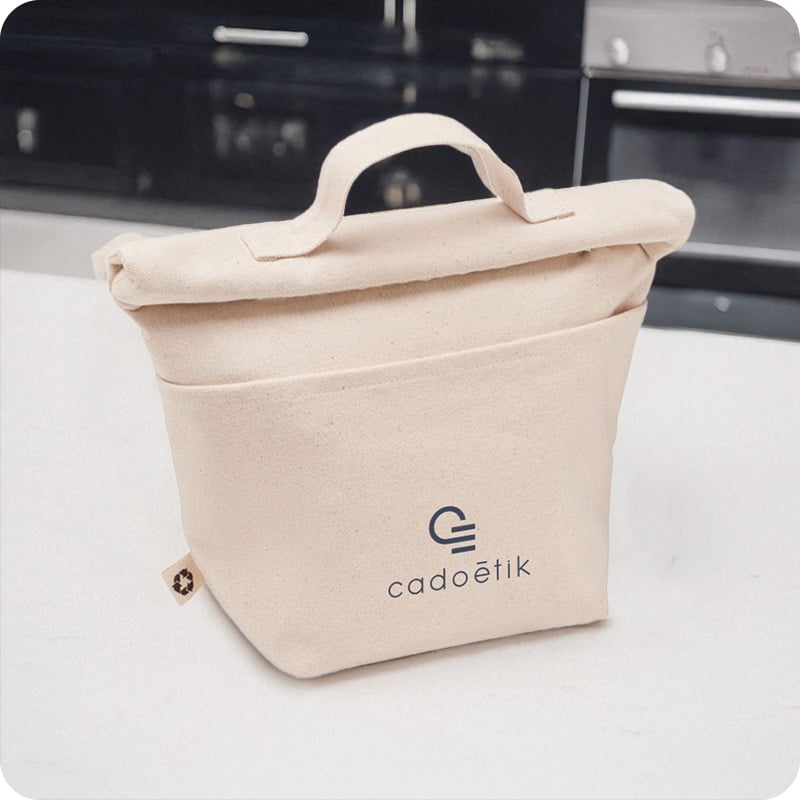 Lunch bag isotherme en coton et polyester recyclés Recoba_00
