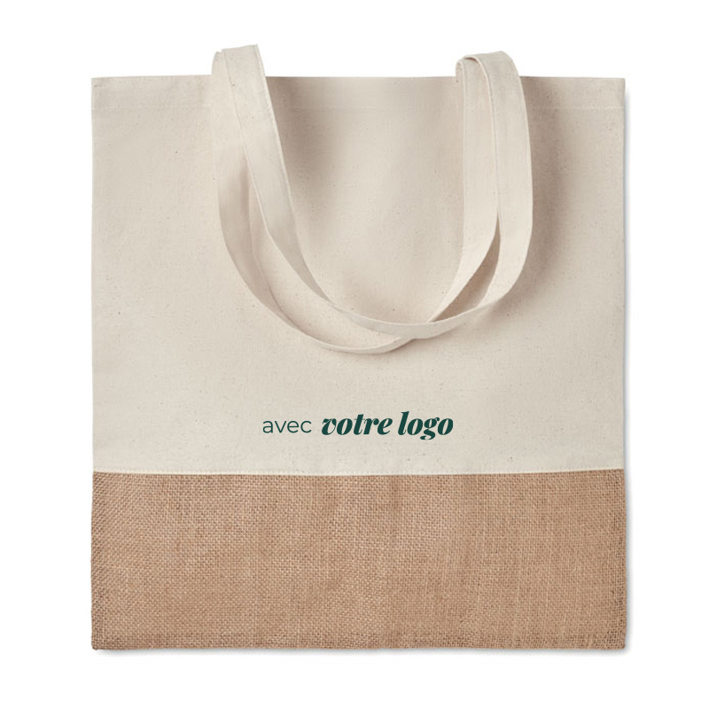 Tote bag en coton et jute India 160 g_03