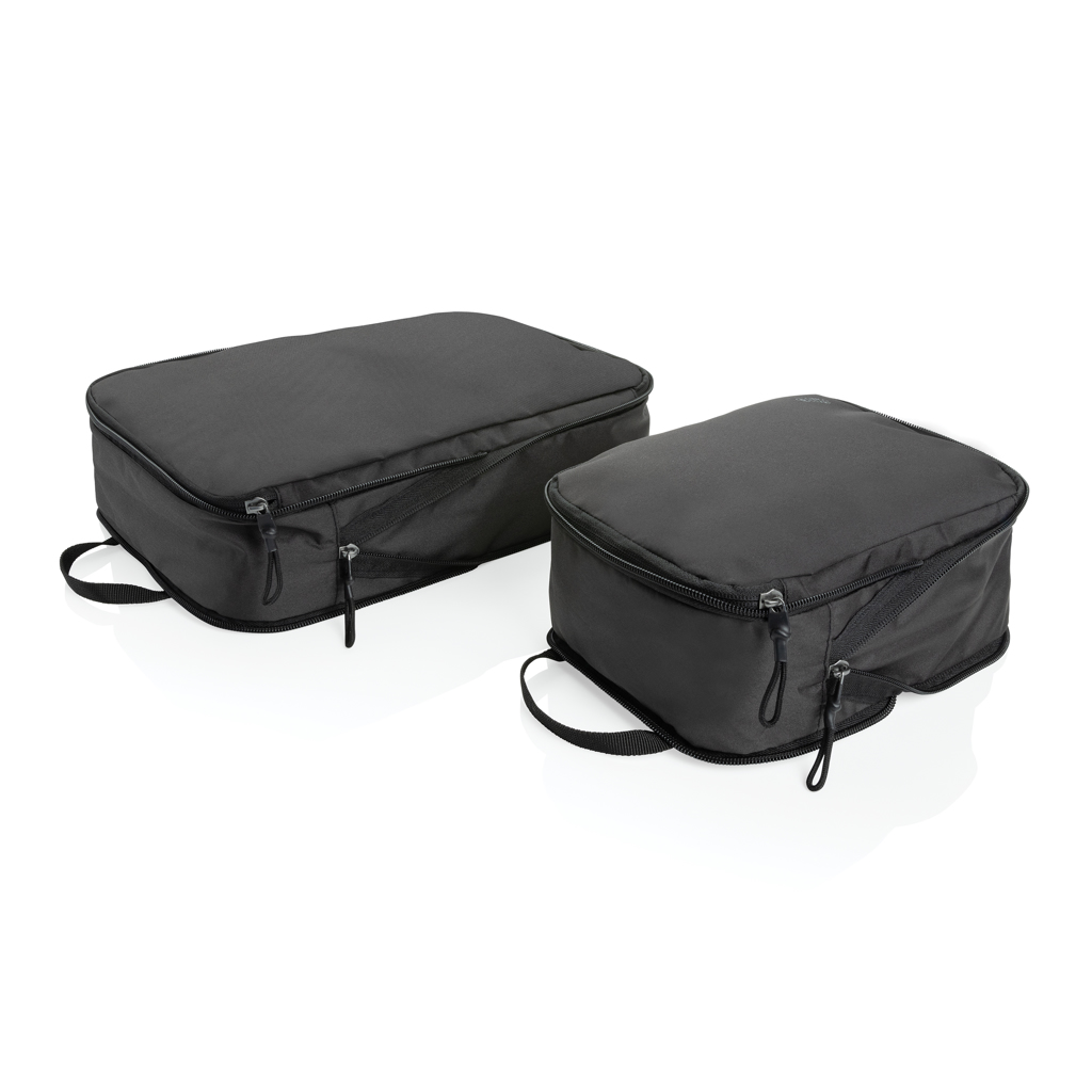 Set de 2 housses de compression en polyester recyclé rPET Swiss Peak Ridge _Noir
