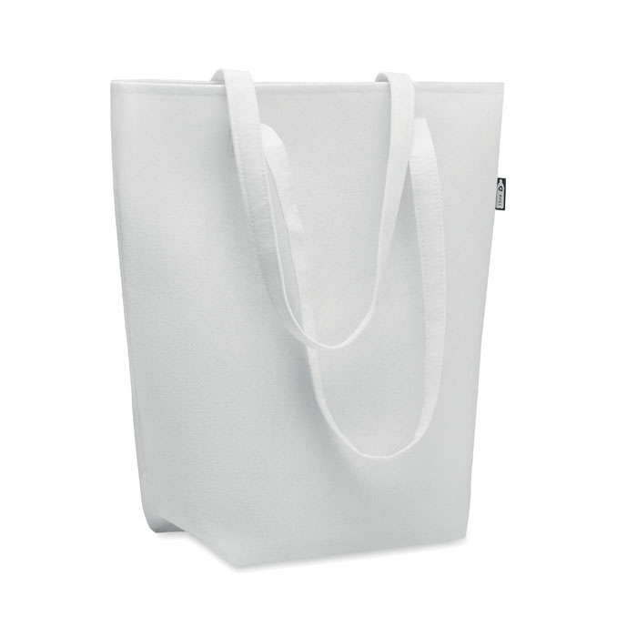 Sac shopping en feutre rPET Nata 38x42 cm_Blanc