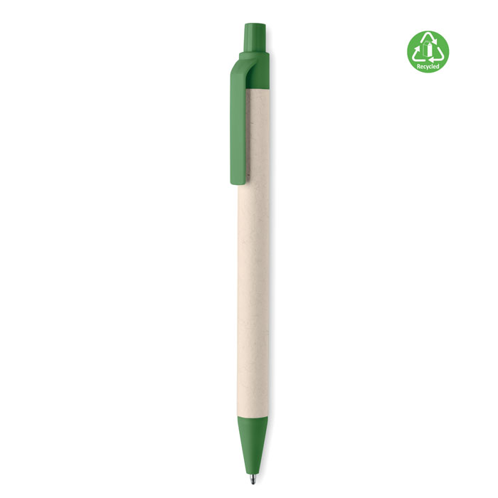 Stylo bille en carton recyclé et plastique végétal Mito Pen _Vert