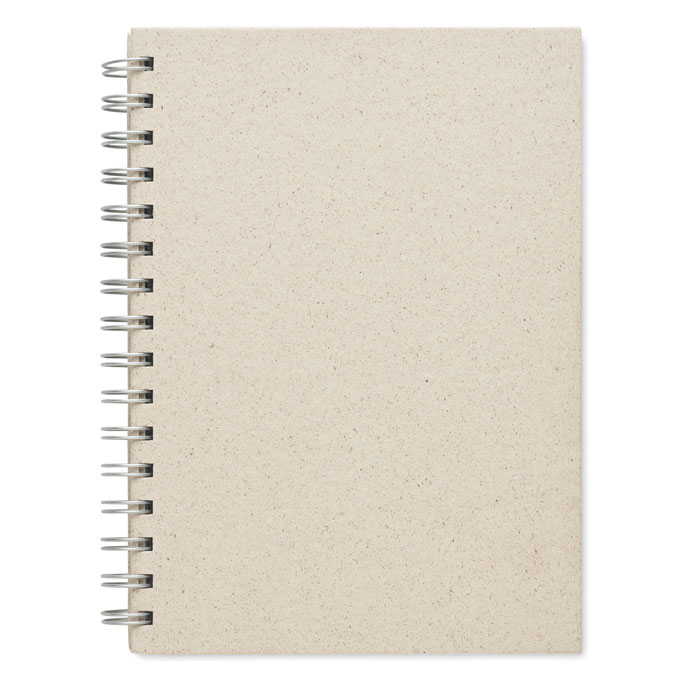 Carnet A5 à spirale en papier d'herbe Grass Book_Beige
