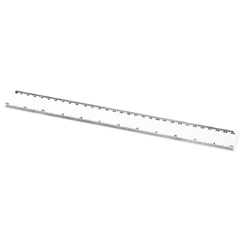 Règle en plastique recyclé Refari 30 cm_Blanc