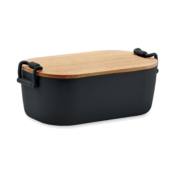Lunch box avec couvercle en bambou Lekker_Noir