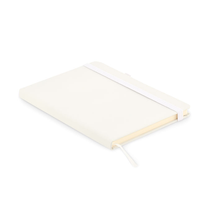 Carnet A5 en cuir et papier recyclés Arpu_Blanc