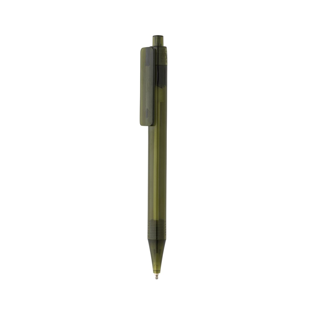 Stylo bille en plastique recyclé rPET certifié X8_Vert