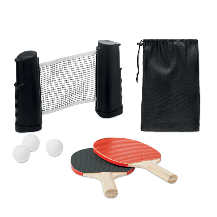 Jeu de tennis de table avec filet Ping Pong_Noir