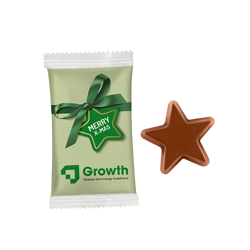 Étoile en chocolat dans un papier certifié 7 g_03