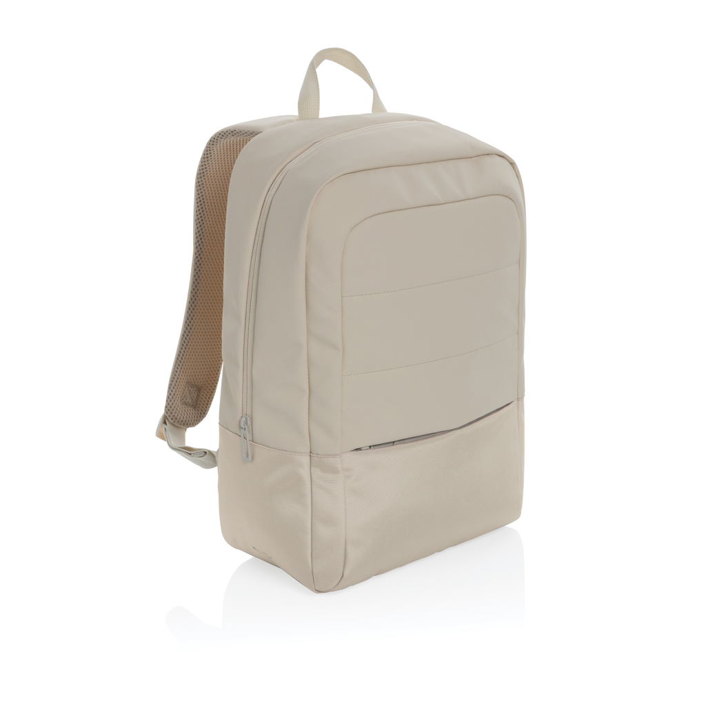 Sac à dos ordinateur 15,6" en polyester recyclé rPET Armond 17 L_Beige