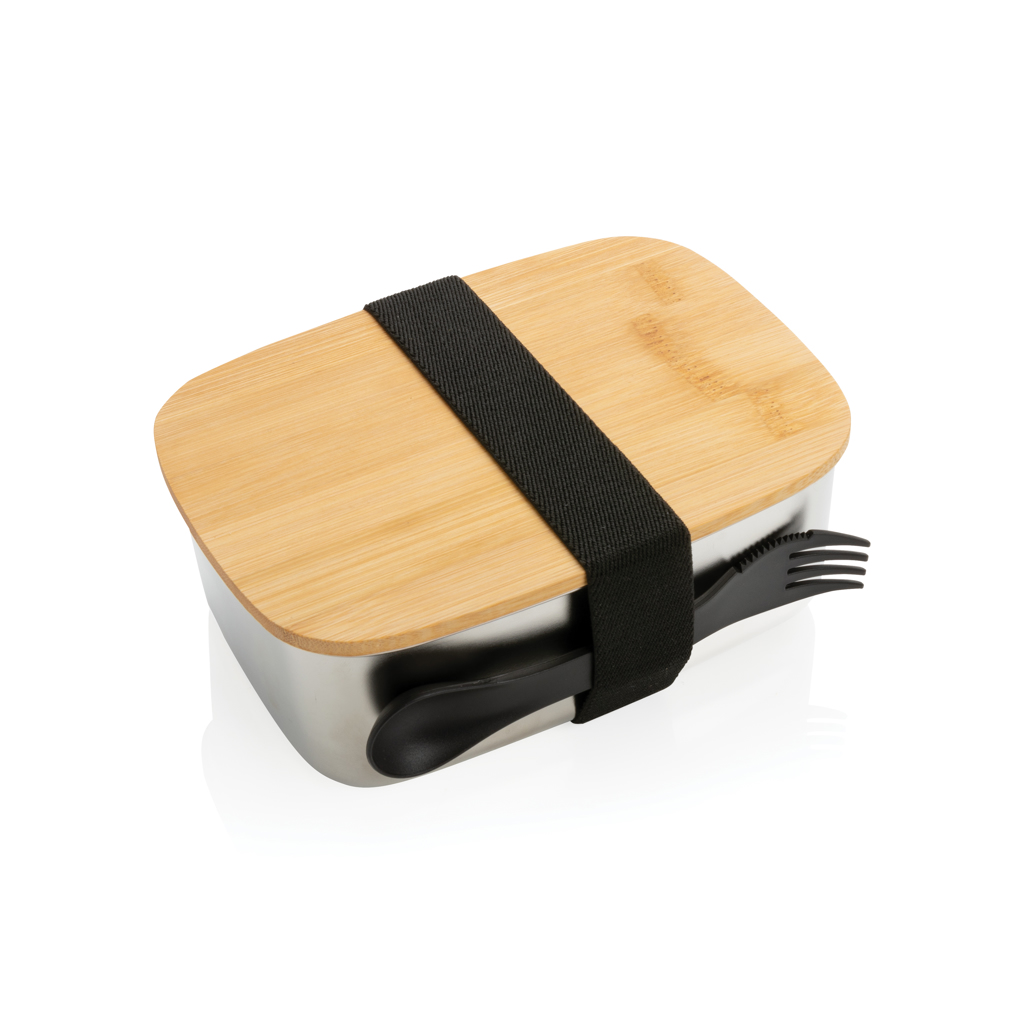 Lunch box en inox et bambou Hanoï 1,5 L_Argent
