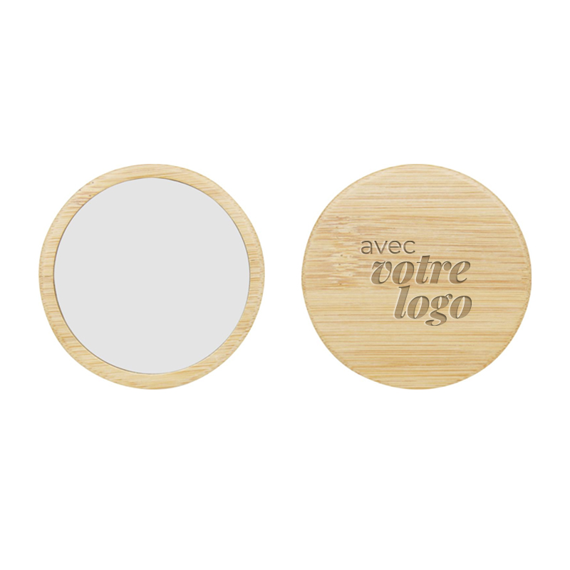 Miroir en bambou certifié et pochette en coton Lustre_02