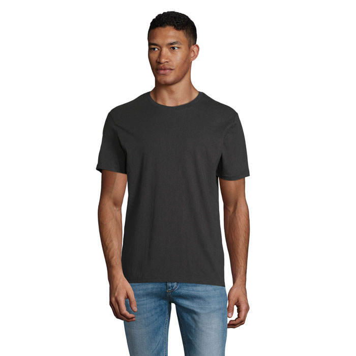 T-shirt en coton et polyester recyclés certifiés Odyssey 170 g_Noir recyclé