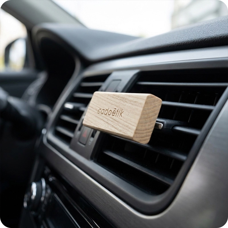 Bâton désodorisant personnalisé pour voiture en bois Maro_00