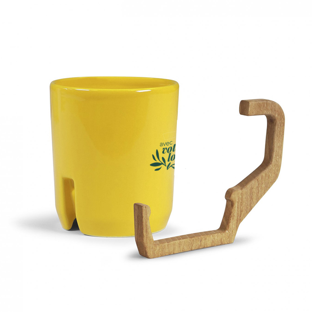 Mug sur-mesure avec anse en bois de hêtre Tristan 320 mL 3