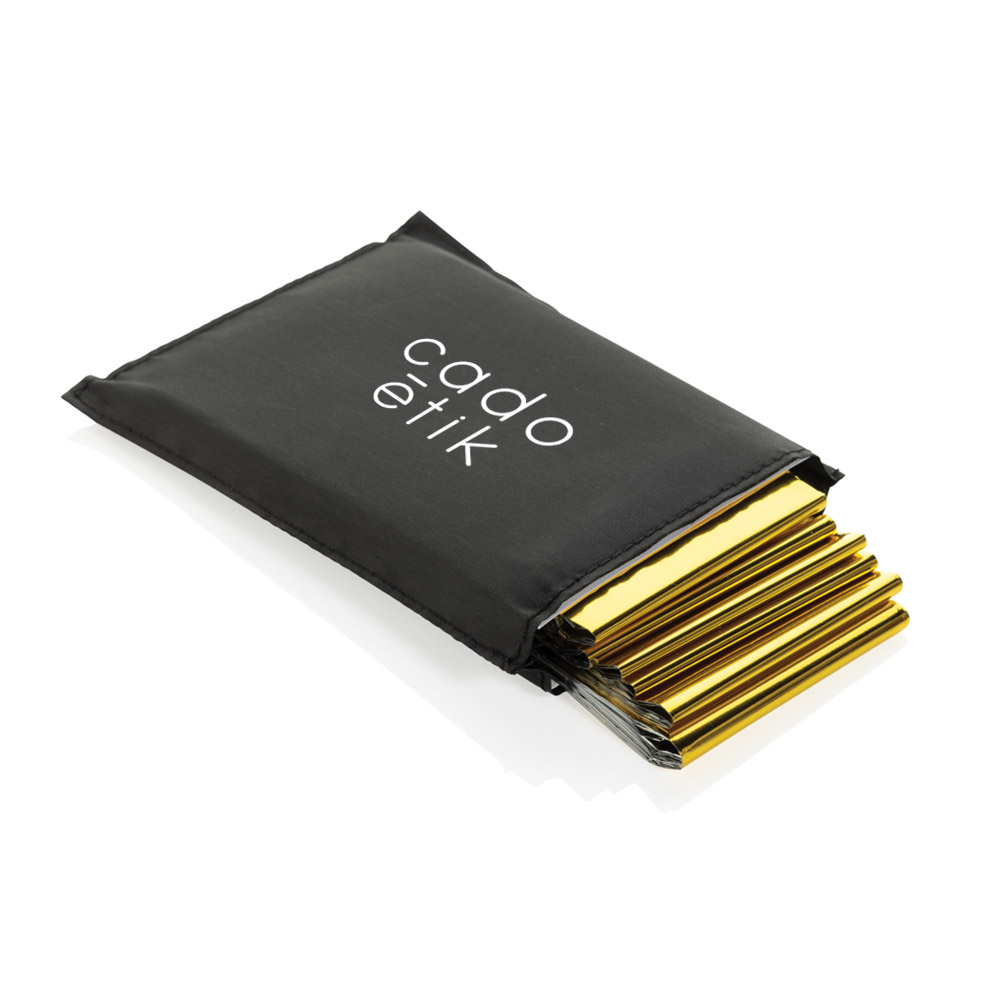 Couverture de secours dans une pochette en rPET certifié Solra_01