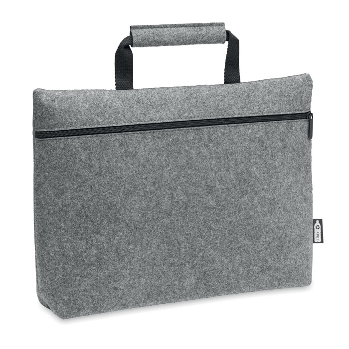Sacoche ordinateur 15" en feutre rPET Tapla_Gris