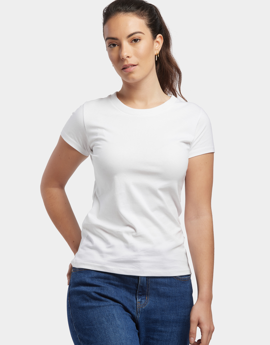 T-shirt femme en coton bio certifié Weil 180 g_Blanc