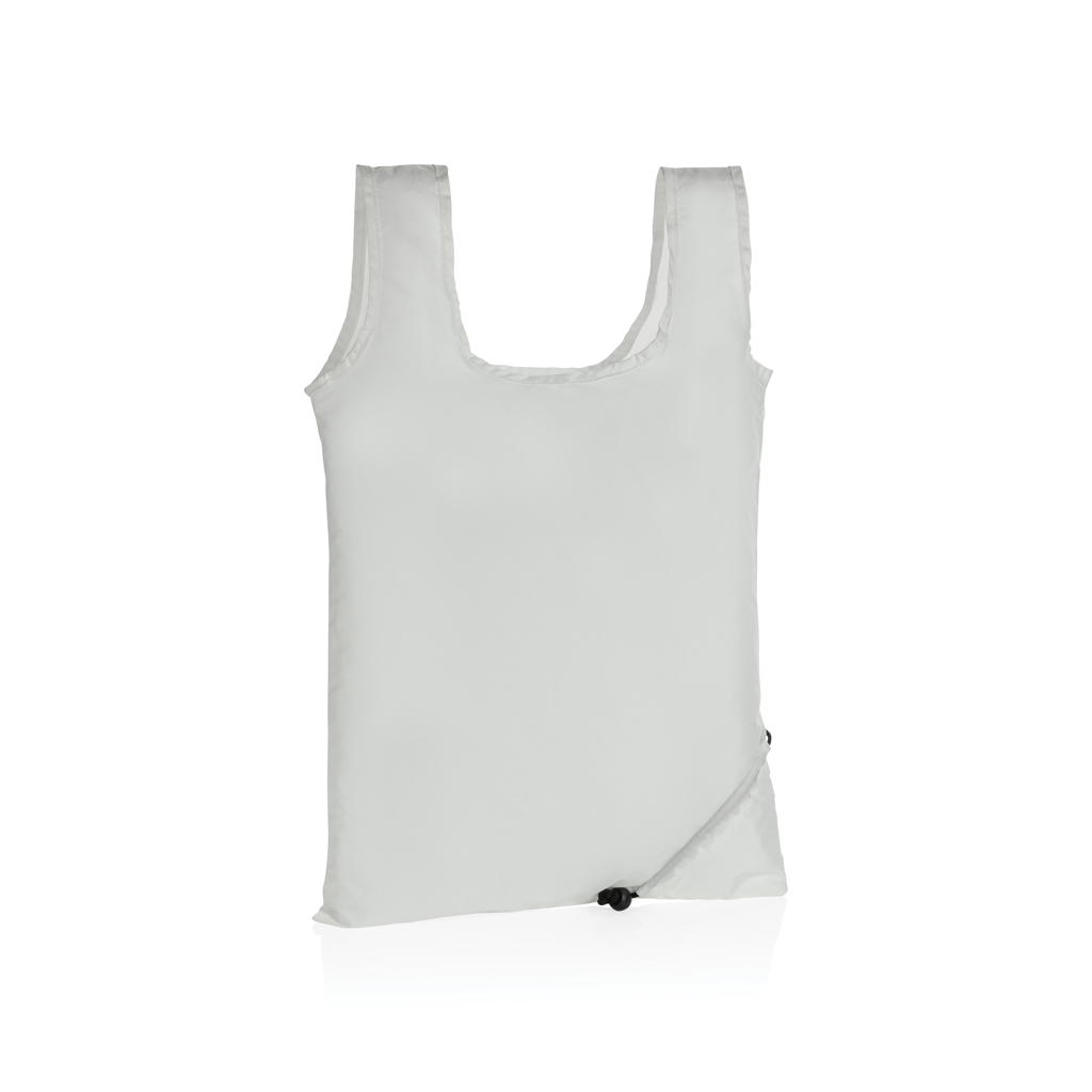 Sac shopping pliable en polyester recyclé rPET Impact 41x38 cm_Blanc