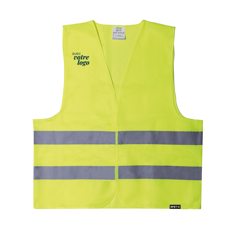 Gilet réfléchissant à haute visibilité en polyester recyclé rPET Safrox_03