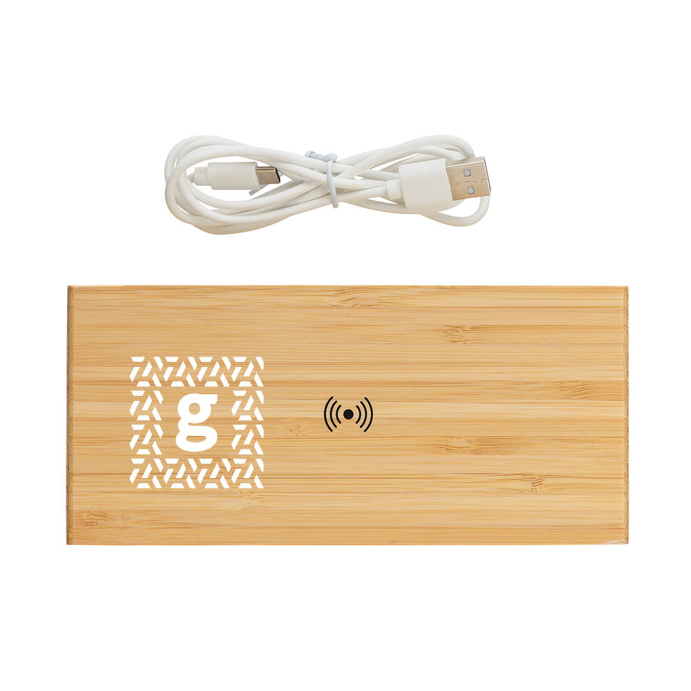 Réveil avec chargeur sans fil en bambou Wake Up 5W_02