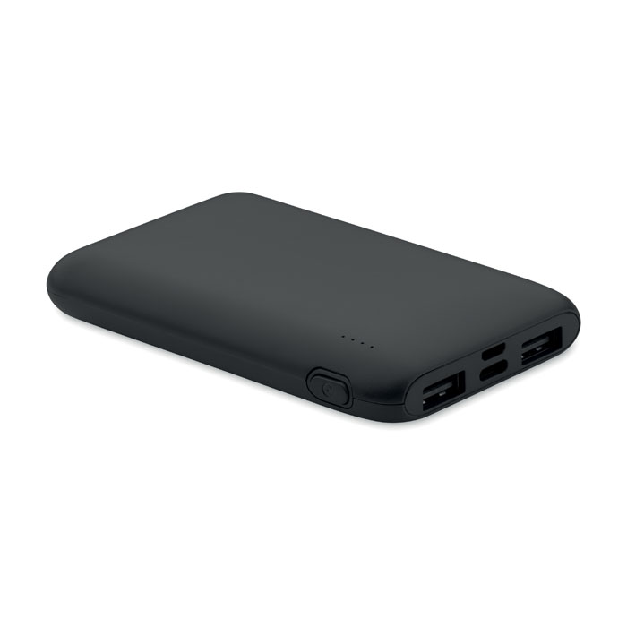 Batterie externe en plastique recyclé Power52C 5000 mAh_Noir