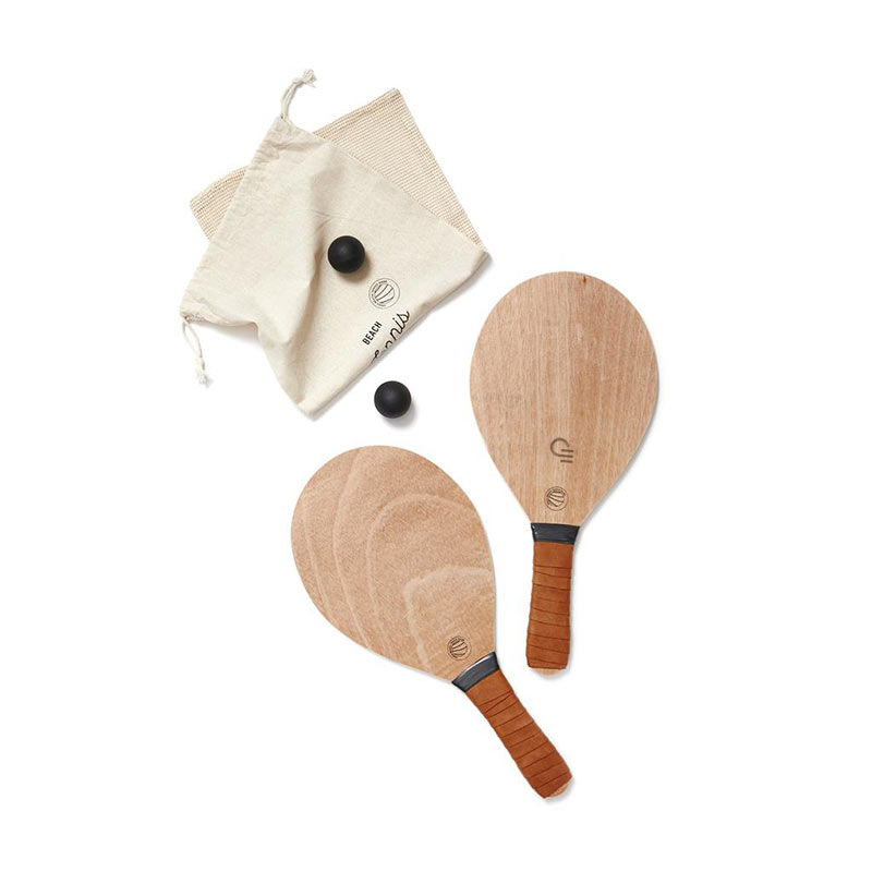 Raquettes de plage en bois de peuplier Vinga Colos_1