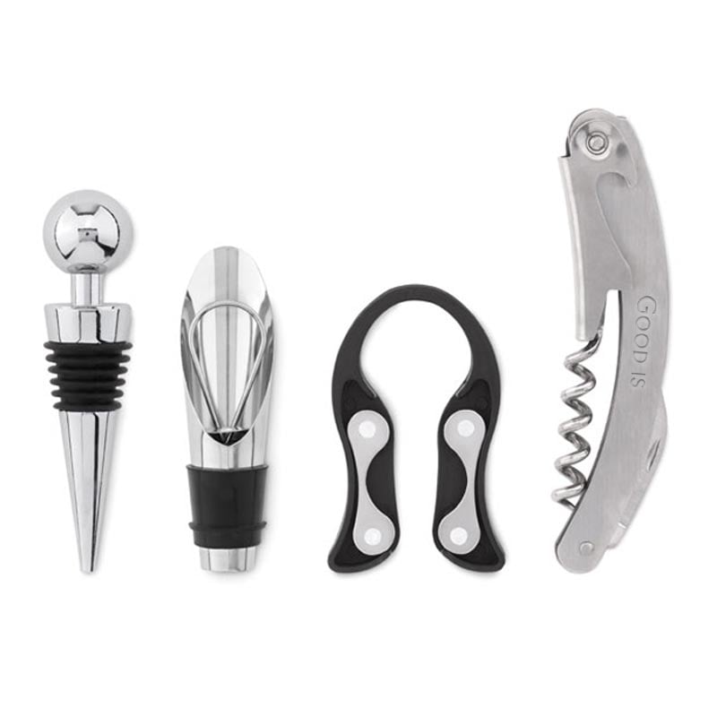 Set de 4 accessoires à vin en bois Bota_02