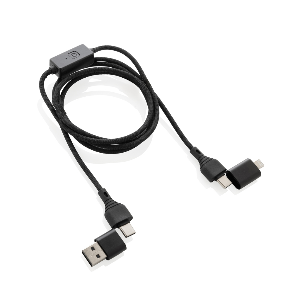 Câble de charge rapide en plastique recyclé certifié Datalock 60W_Noir
