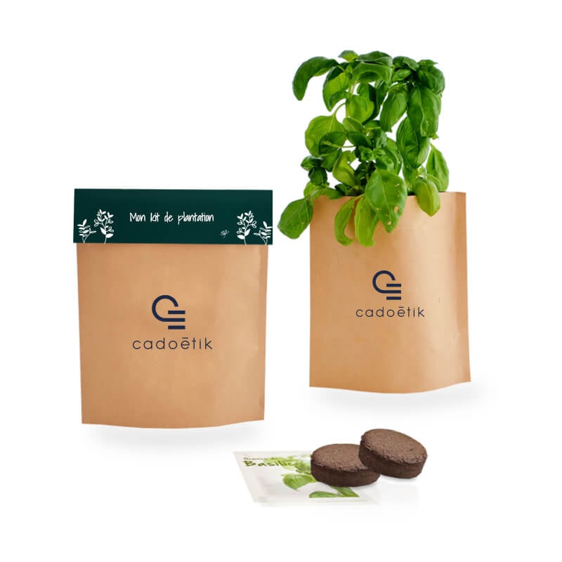Goodies originaux - Cadeau d'entreprise végétal - Le petit pot Kraft Pop-up Easy