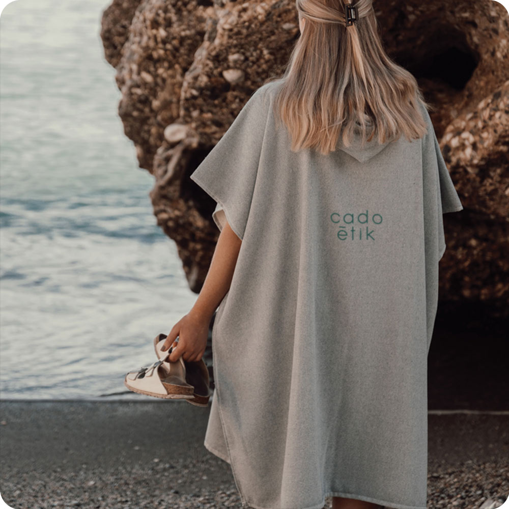 Poncho de plage en coton éponge et polyester certifiés Vinga Tolo 360 g_00