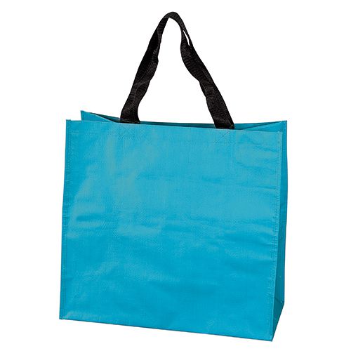 Sac Shopping publicitaire pp tisse Dora - cabas de course publicitaire turquoise