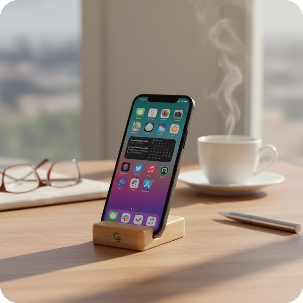 Support de téléphone personnalisé en bambou Bambox_05