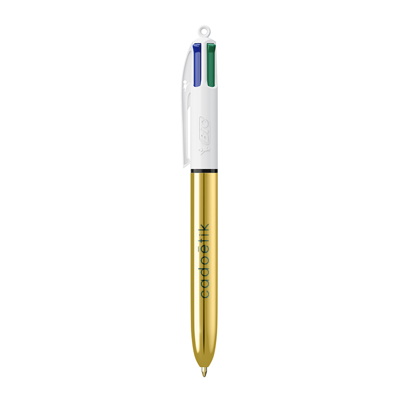 Stylo bille publicitaire BIC® 4 Couleurs Shine - Coloris bleu