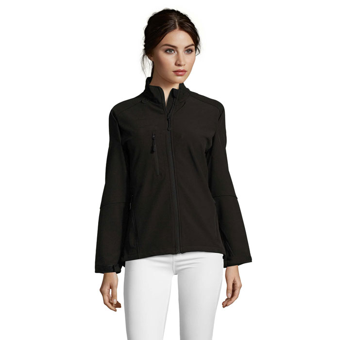 Veste softshell zippée femme en polyester certifié Roxy 340 g_Noir