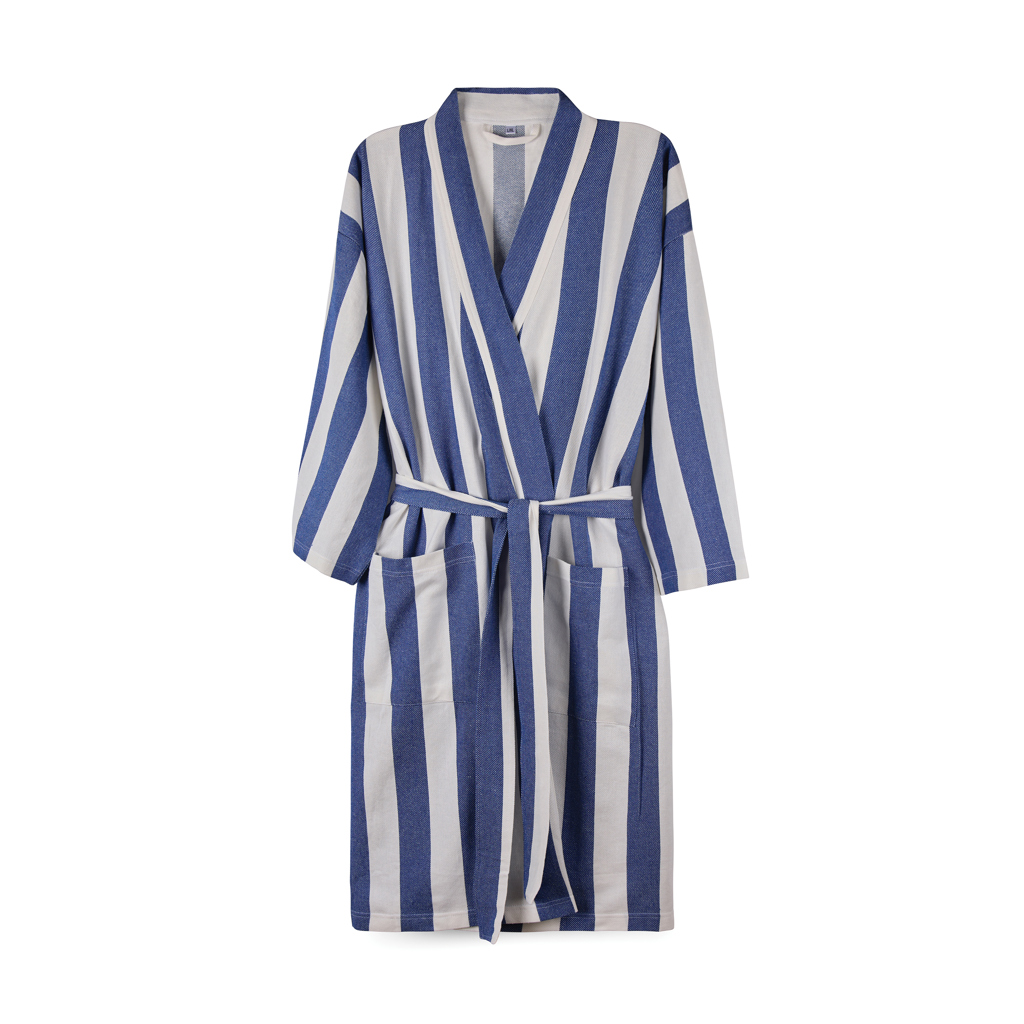 Peignoir en coton et polyester recyclés certifiés Vinga Ornos 200 g_Bleu