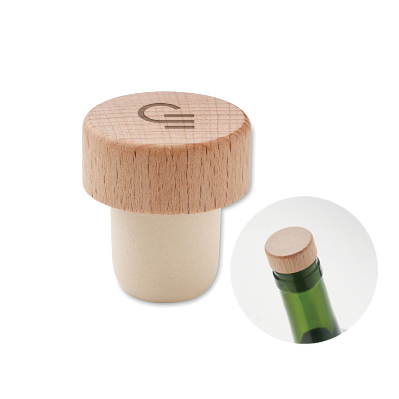 Bouchon pour bouteille en bois de hêtre Bopper_01