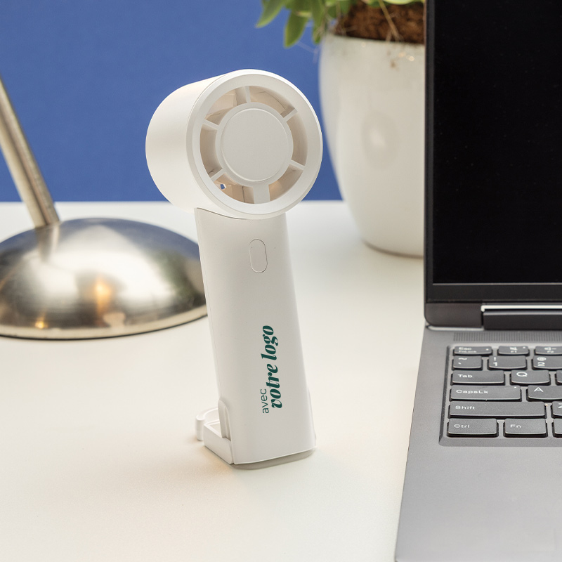 Ventilateur de poche personnalisé en plastique recyclé Twist_00