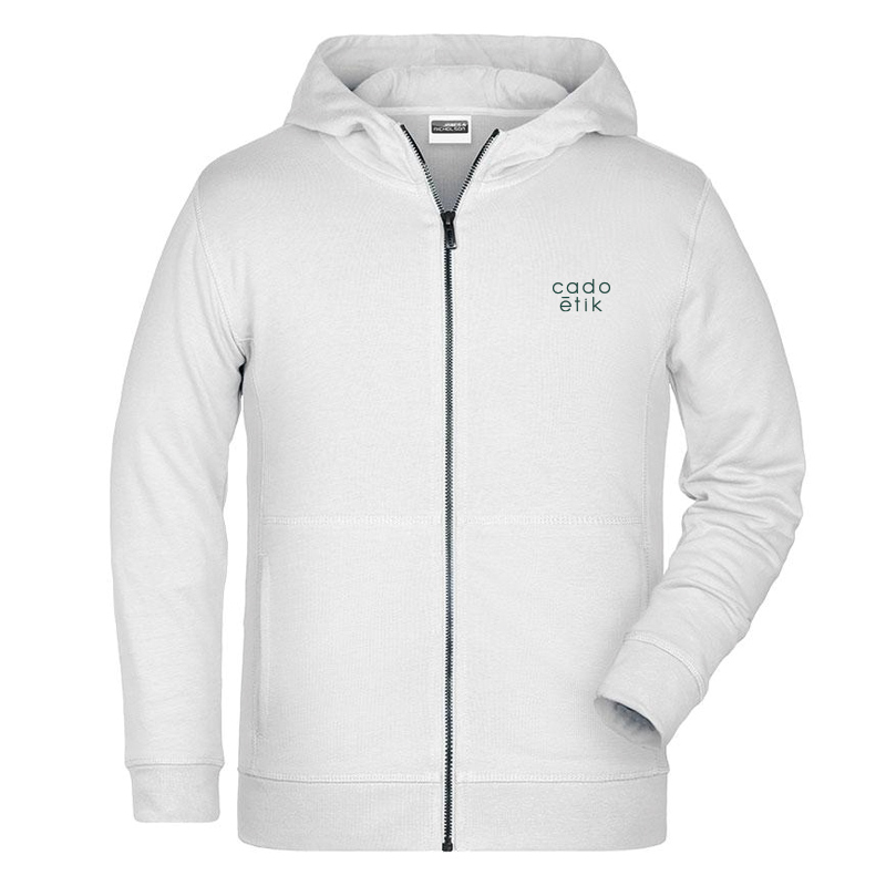 Sweat zippé à capuche enfant en coton bio certifié Daiber 300 g_1