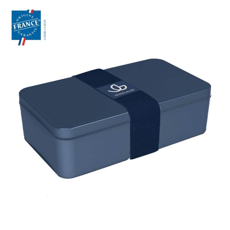 Lunch box en plastique recyclé Goodjour 450 mL_Bleu