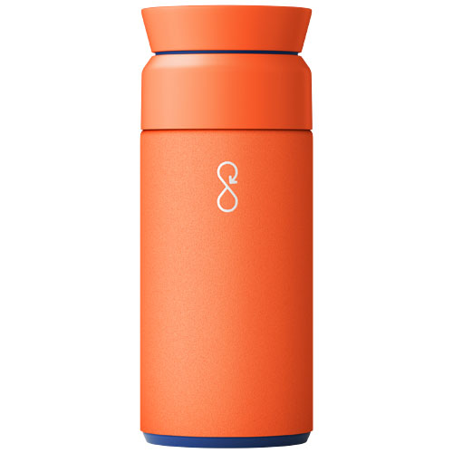 Bouteille isotherme personnalisée en matières recyclées OceanBottle 350 mL_Orange soleil
