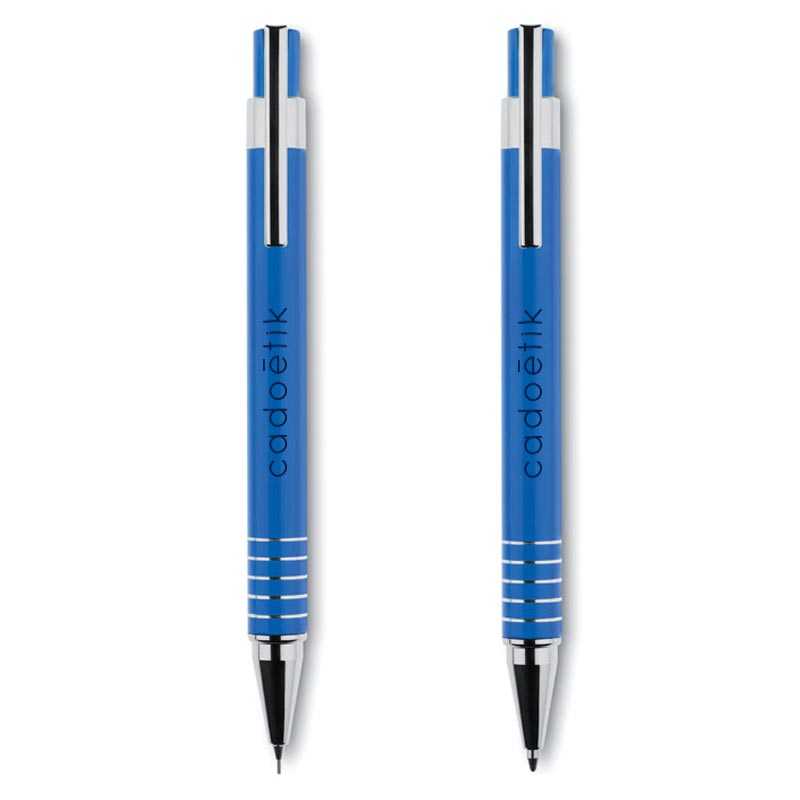 cadeau client - parure de stylos publicitaires aluminium Alucolor