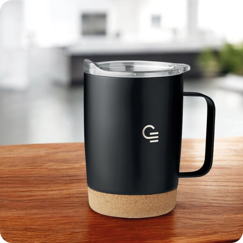 Mug isotherme en liège et inox Ruby 300 mL_00