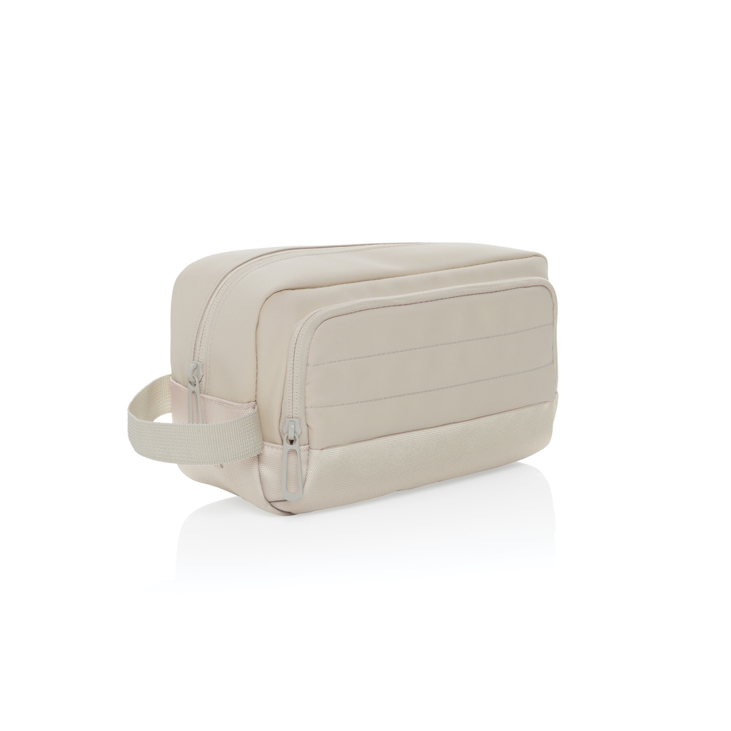 Trousse de toilette en polyester recyclé rPET Armond_Beige