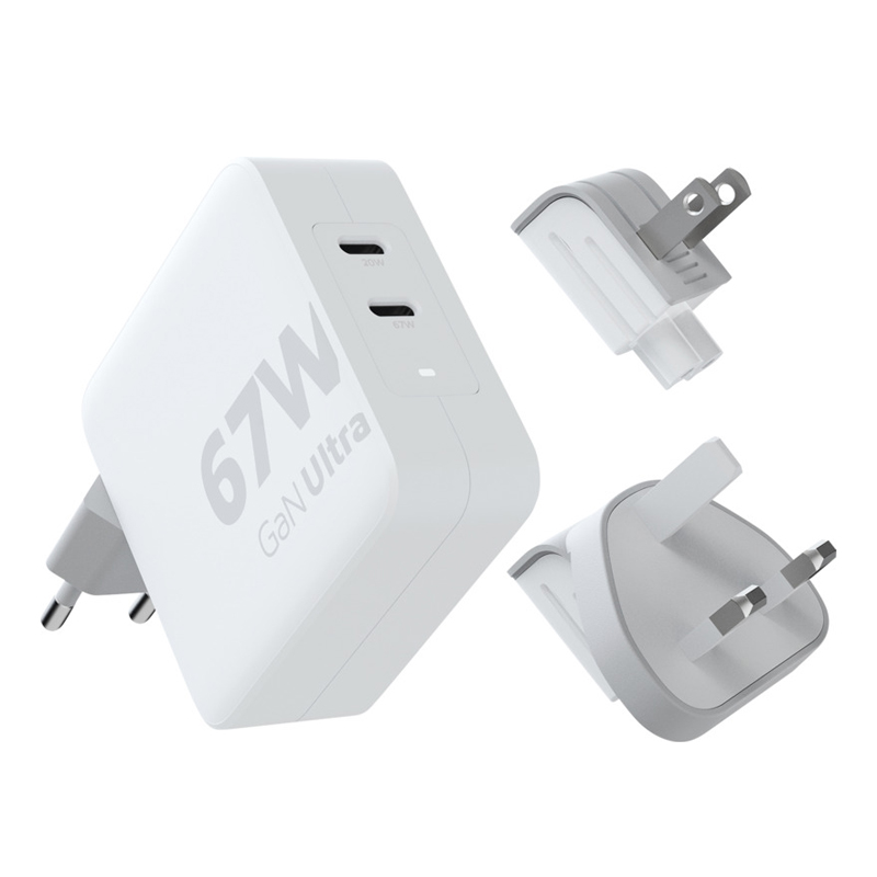 Adaptateur de voyage et chargeur rapide en plastique recyclé Xtorm GaN ultra 67 W_3